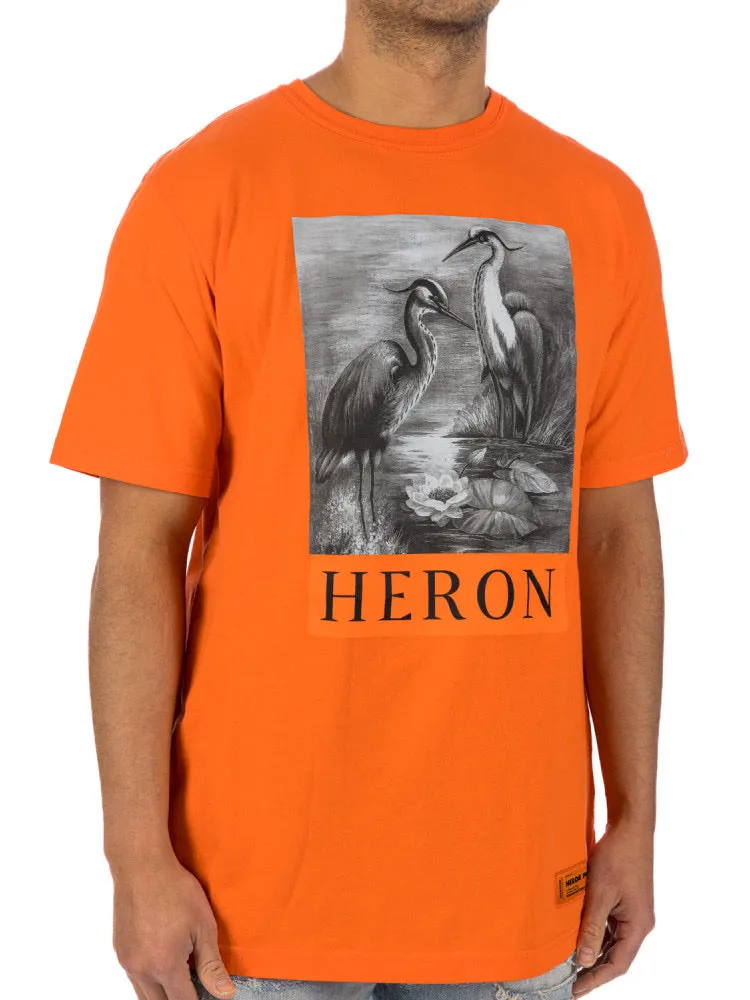 Heron Preston Heron BW Oversized T-Shirt Orange Black