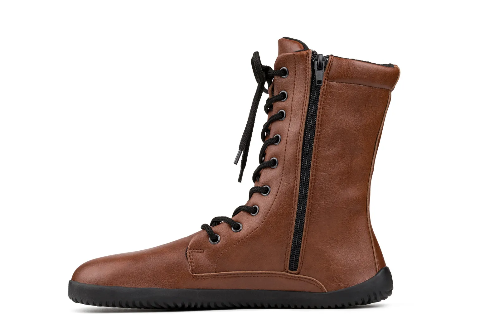 Jaya Barefoot Women’s Zip-up Boots – Brown