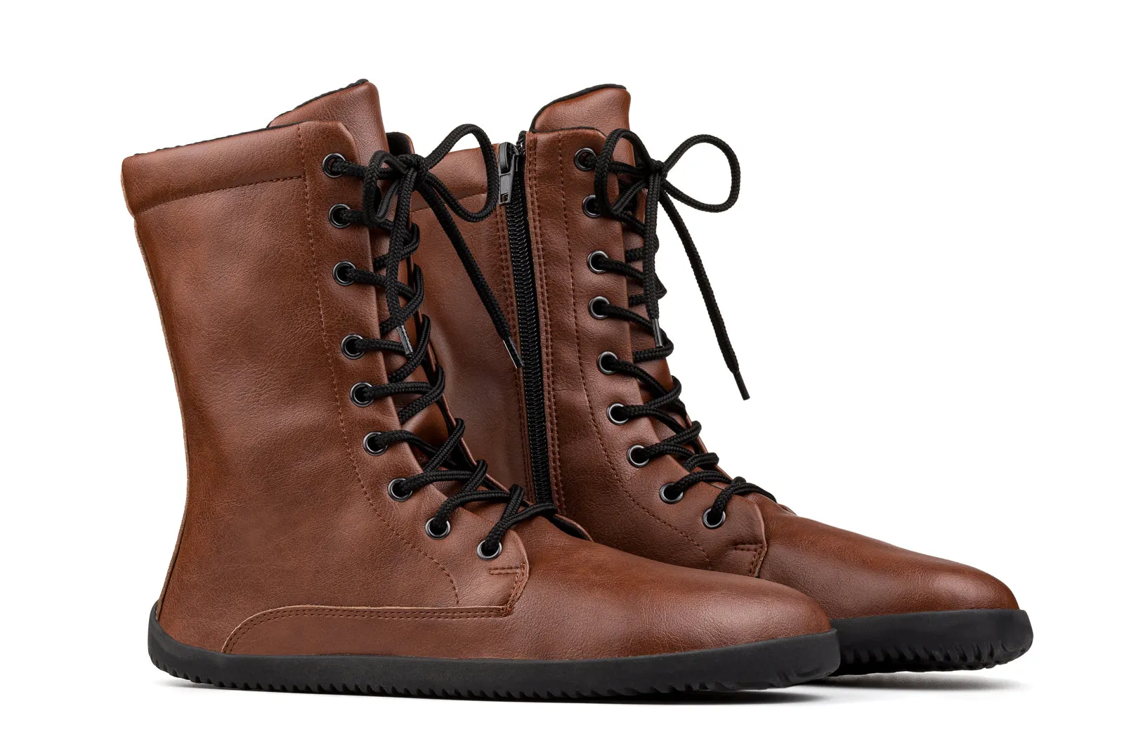 Jaya Barefoot Women’s Zip-up Boots – Brown