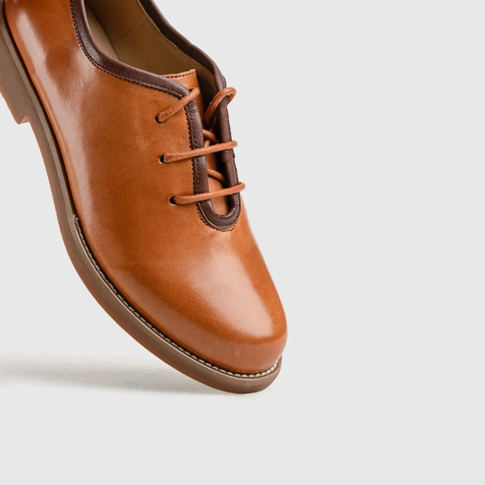 Leather Oxfords Brown HA005