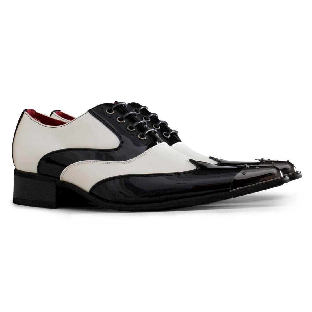 Mens Metal Toe Pointed Shoes Suede Leather Patent Laced Cowboy Italian Dancing