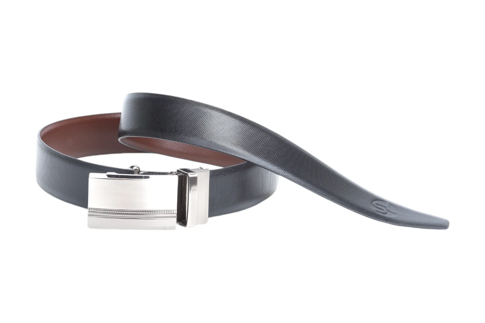 Mens Premium Reversible Autolock Leather Belt 913006