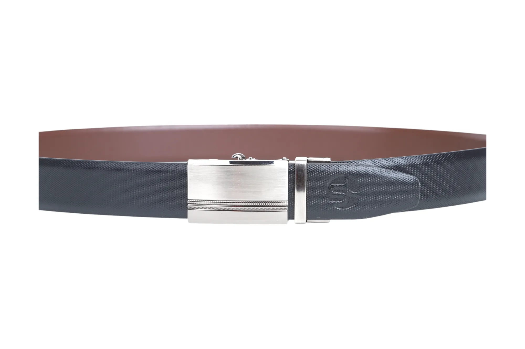 Mens Premium Reversible Autolock Leather Belt 913006