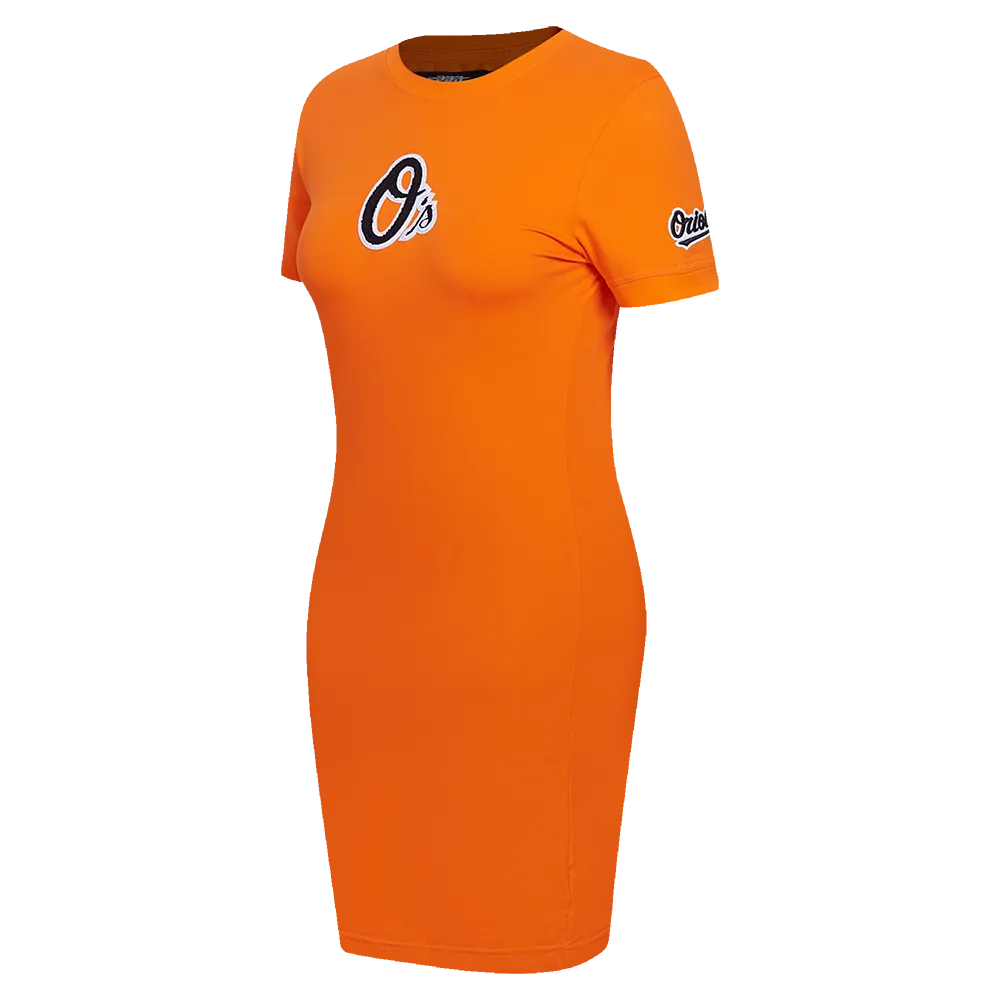 MLB BALTIMORE ORIOLES CLASSIC WOMEN'S BODY CON DRESS (ORANGE)