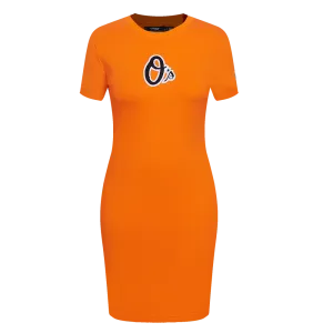 MLB BALTIMORE ORIOLES CLASSIC WOMEN'S BODY CON DRESS (ORANGE)