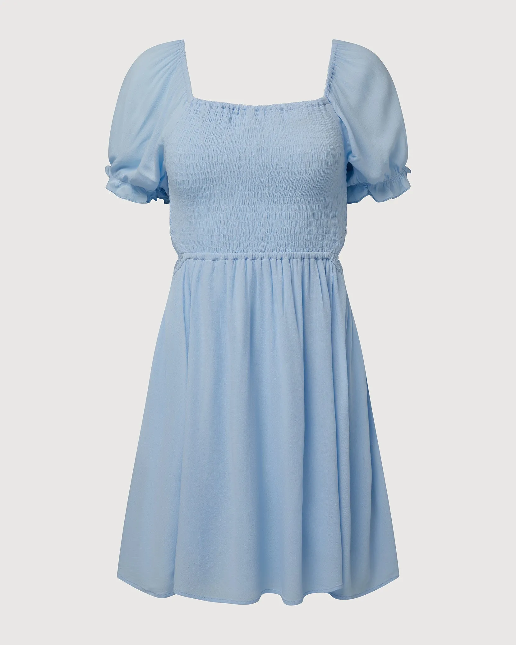 Open Back Smocked Mini Dress