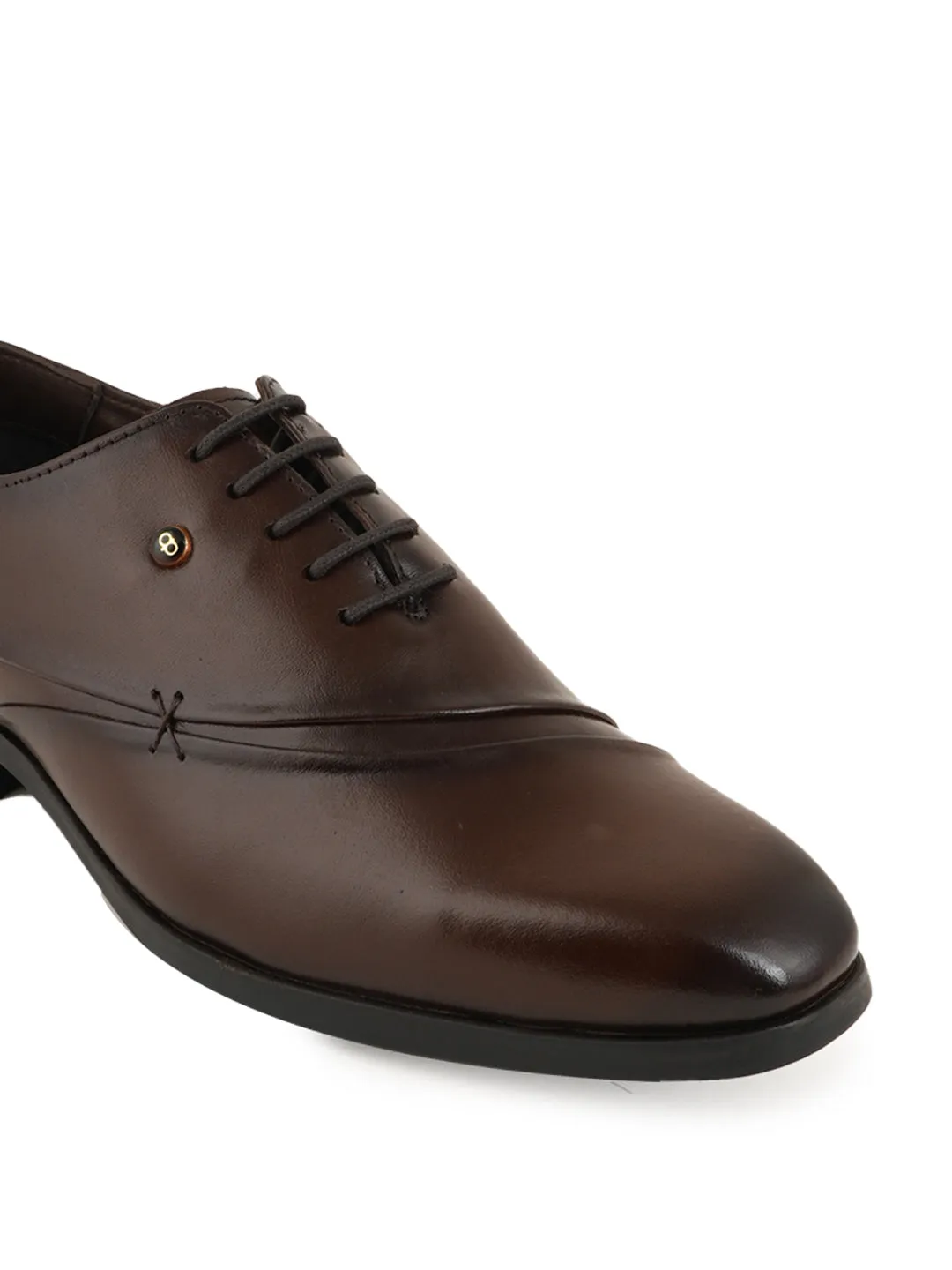 Pelle Albero Designer Formal Leather Brown Derby