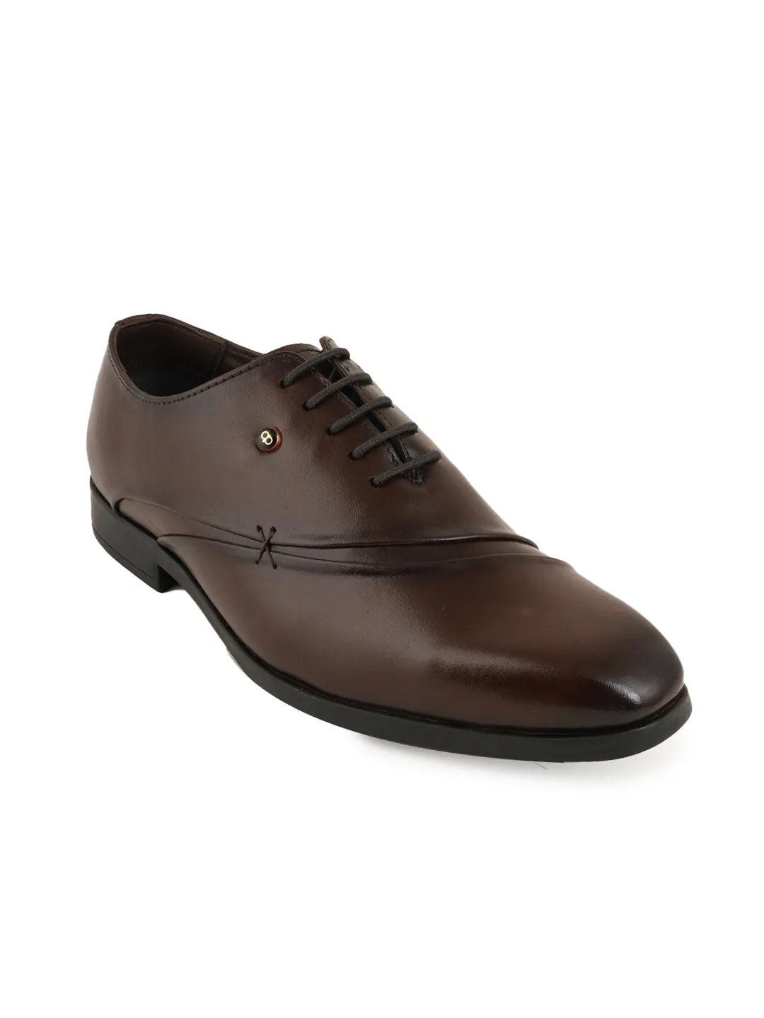 Pelle Albero Designer Formal Leather Brown Derby