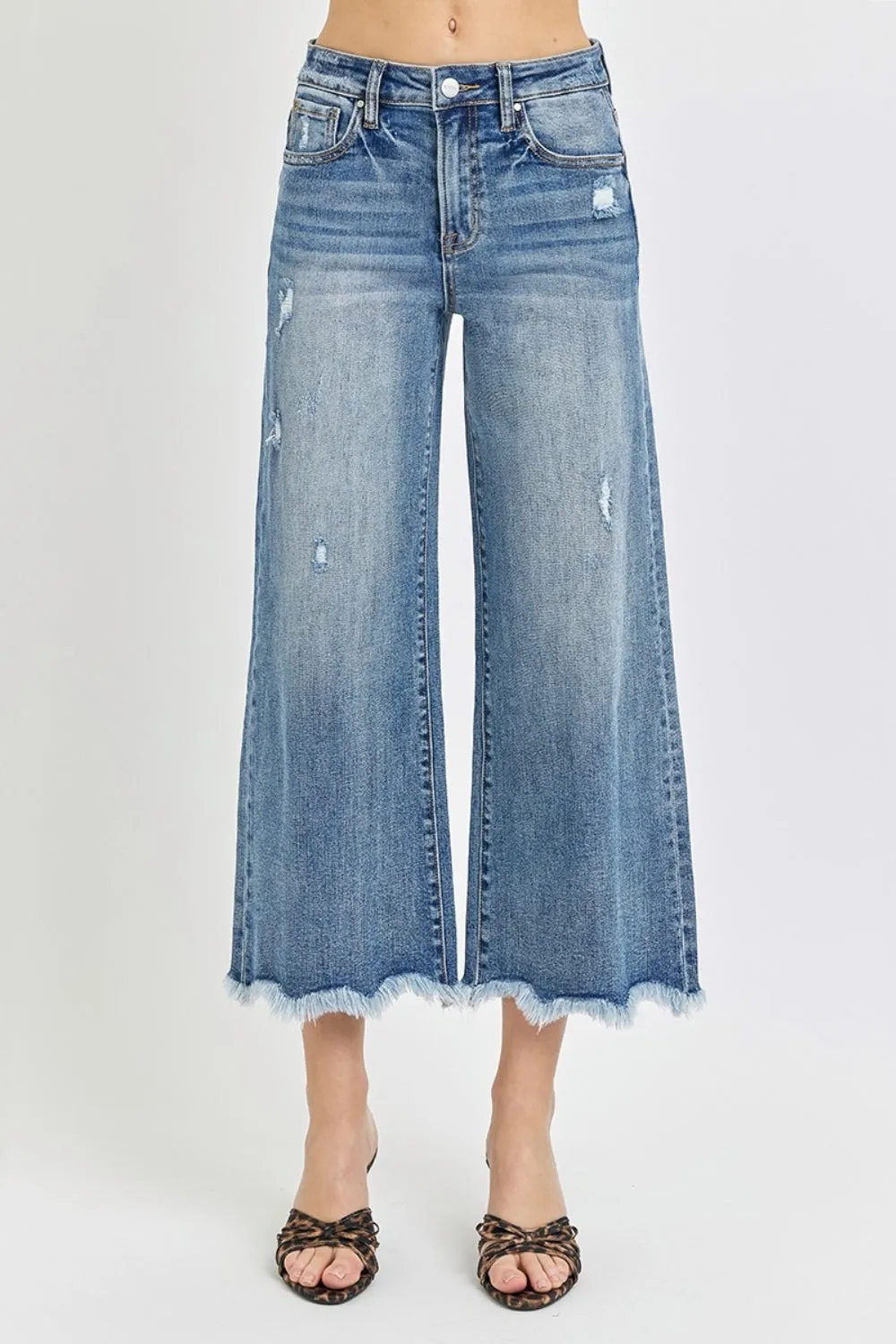Risen Cropped Flare Jeans