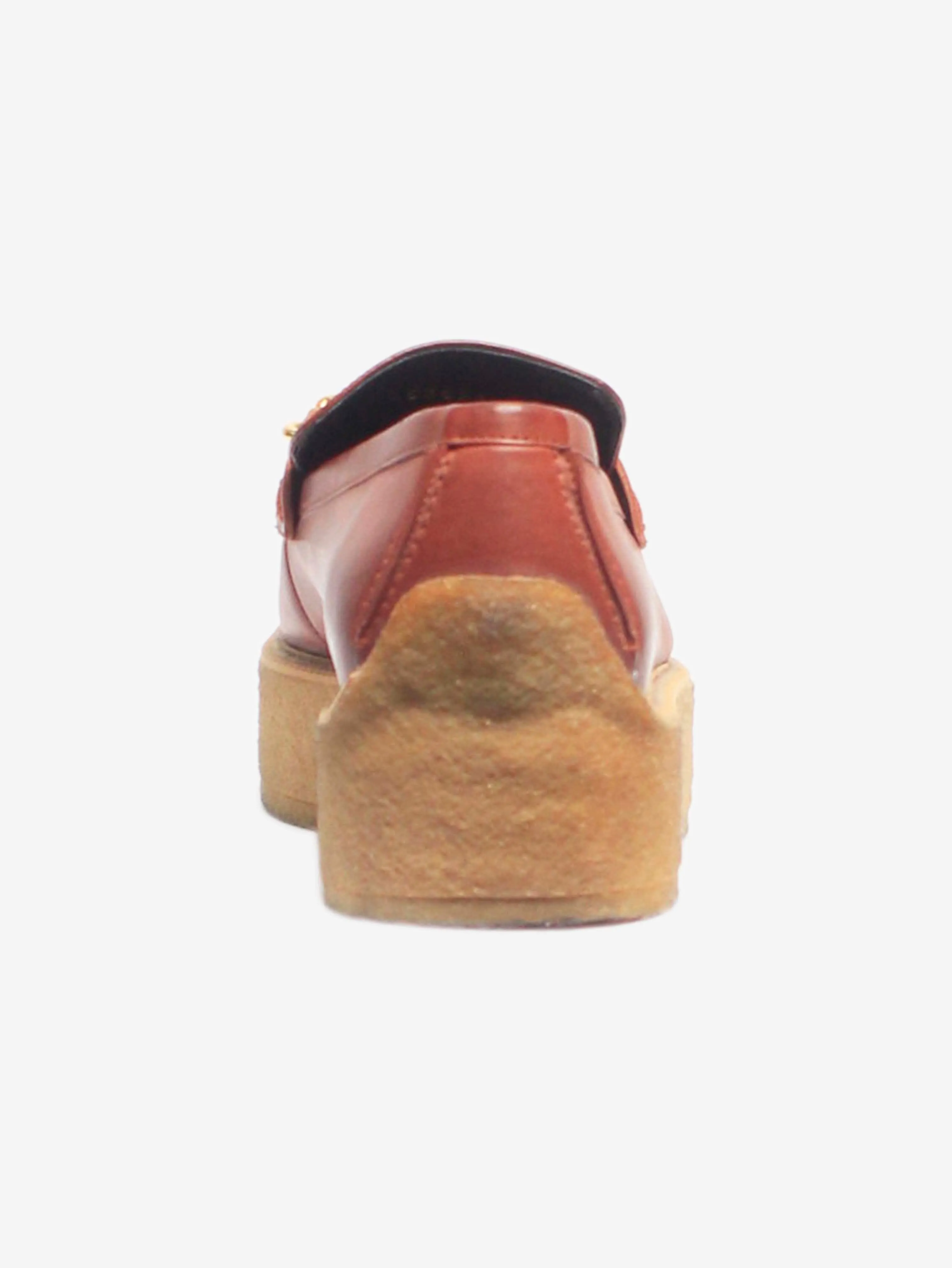 Rust platform chain loafers - size EU 36