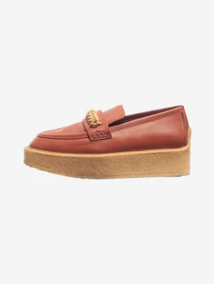 Rust platform chain loafers - size EU 36