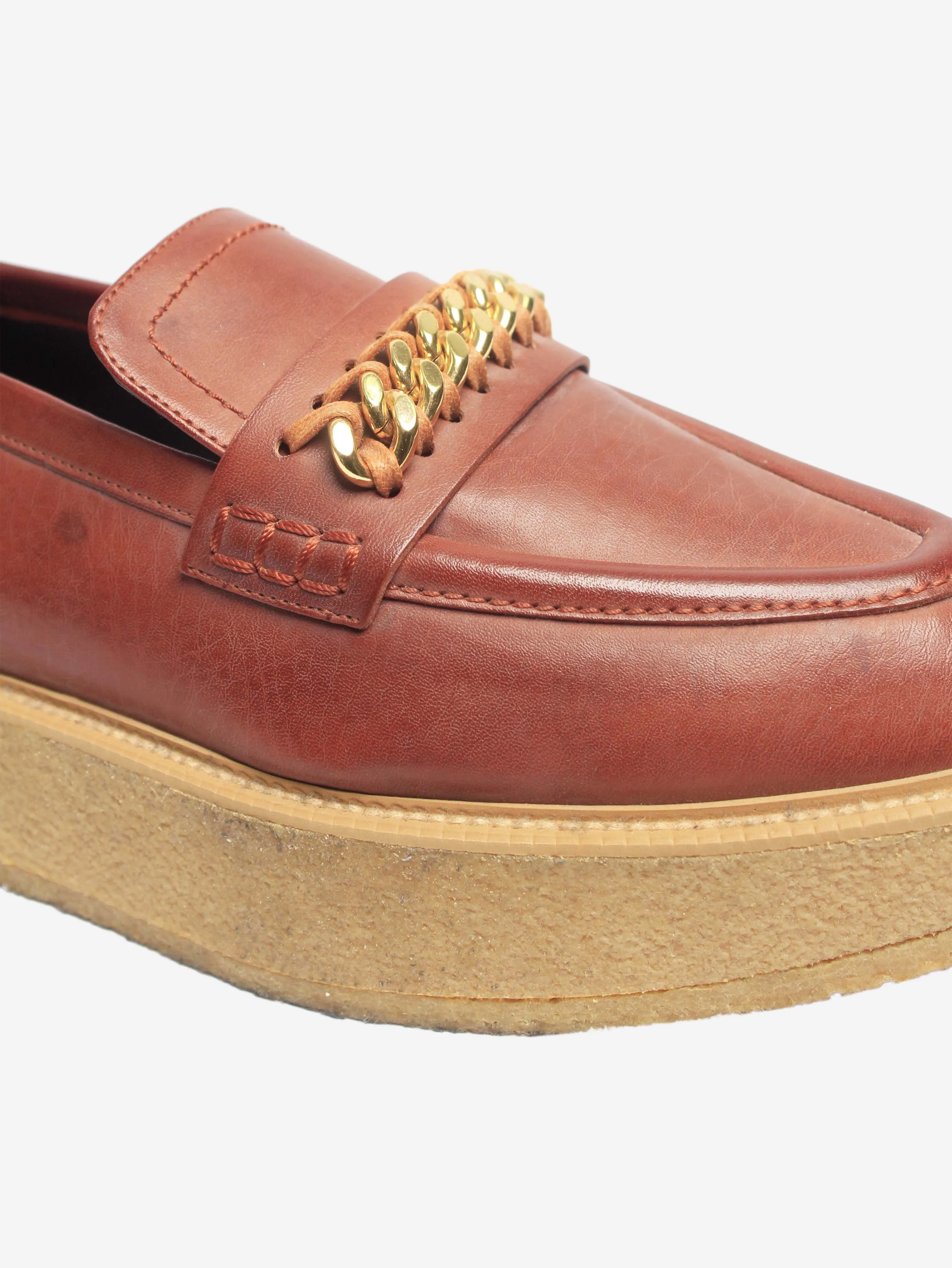 Rust platform chain loafers - size EU 36