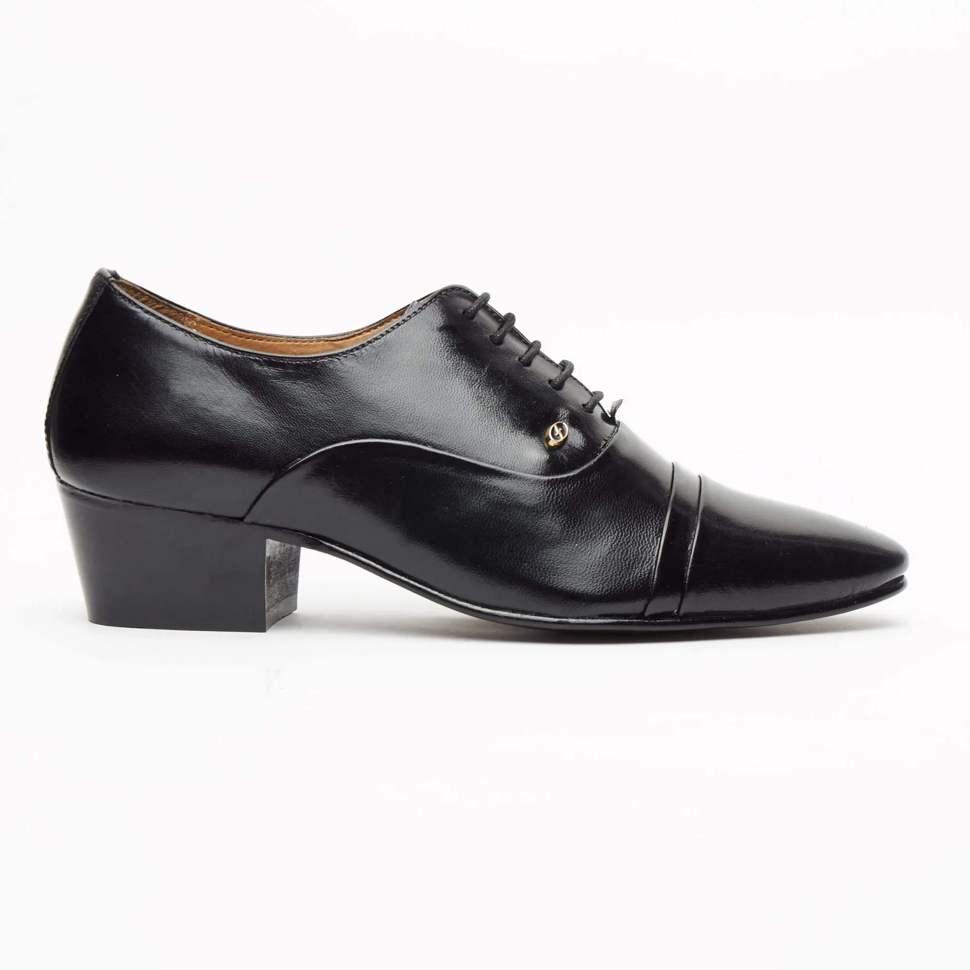 SERIK - MEN'S LUCINI FORMAL CASUAL PARTY WEDDING LEATHER SHOES BLACK