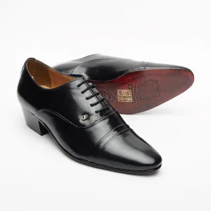 SERIK - MEN'S LUCINI FORMAL CASUAL PARTY WEDDING LEATHER SHOES BLACK