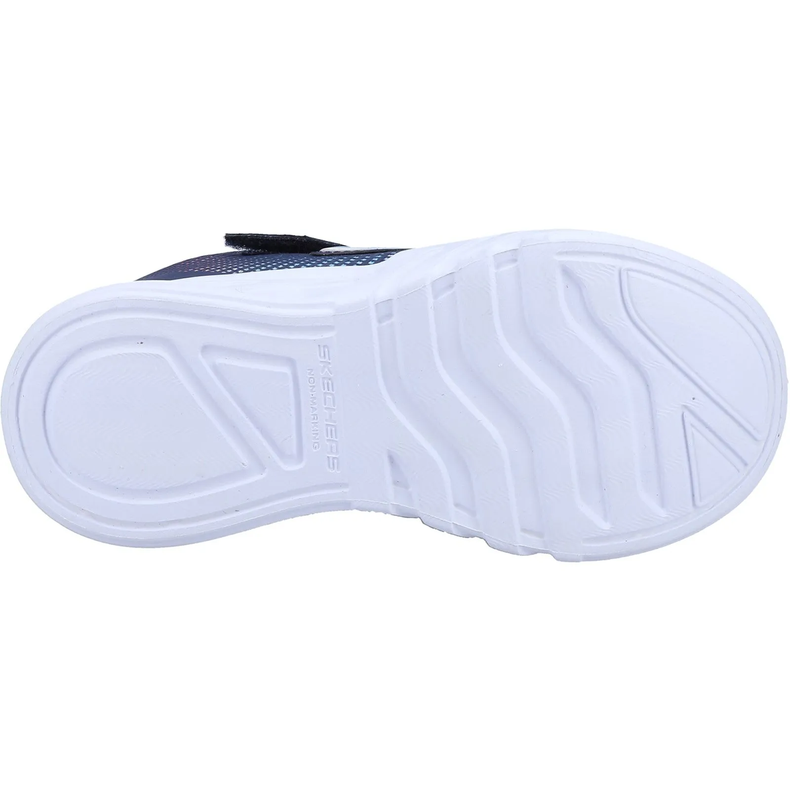 Skechers Girls Flicker Flash Light Up Trainers - Navy