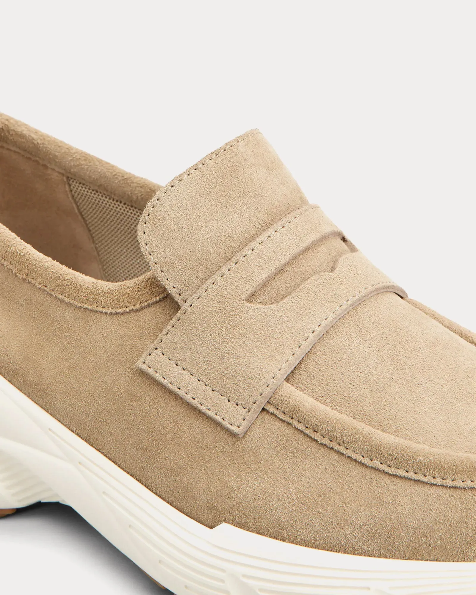 Sporty Suede Beige Loafers