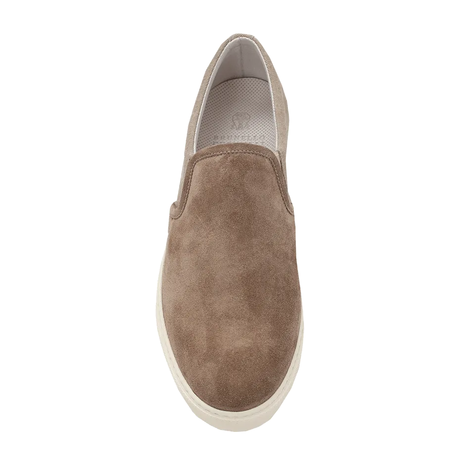 Suede And Canvas Slip On