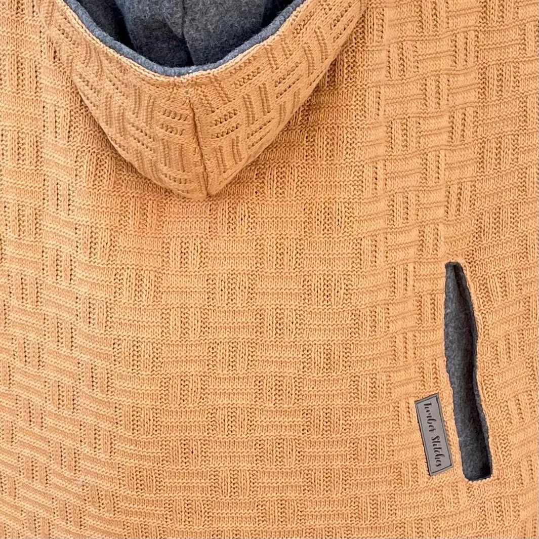 Sunflower Check Knitted - Sweater Knit Carrier Cover