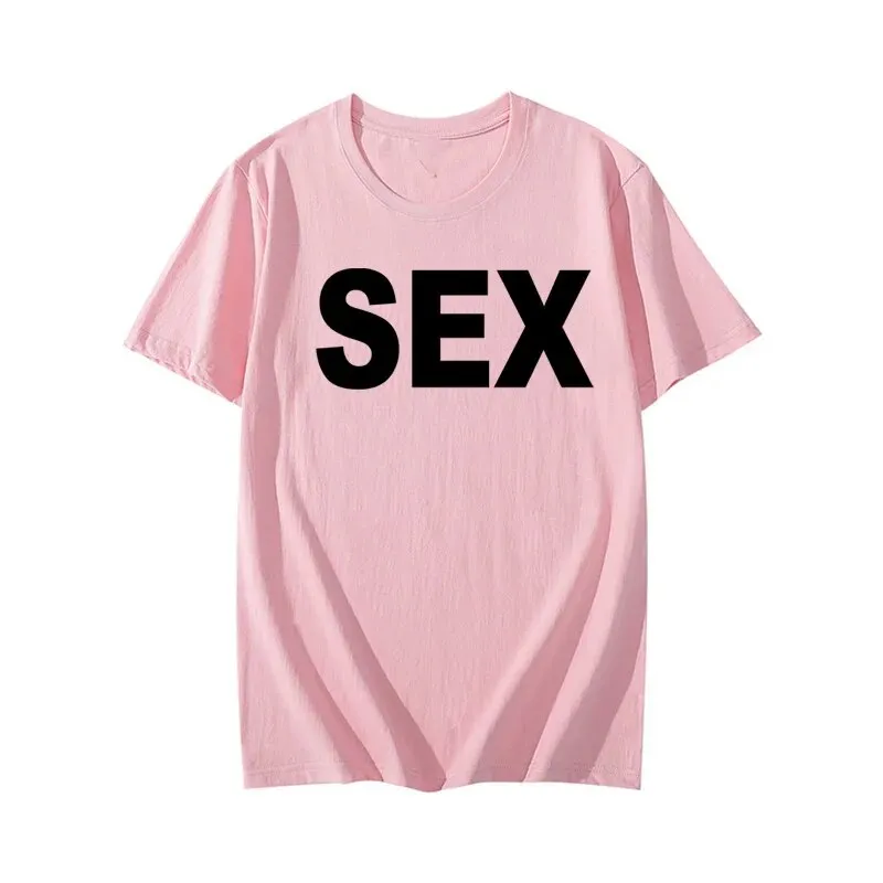 Vintage Funny SEX Print T Shirts Graphic Cotton Streetwear Short Sleeve Harajuku O-Neck T-shirt Women Clothes steetwear Tops