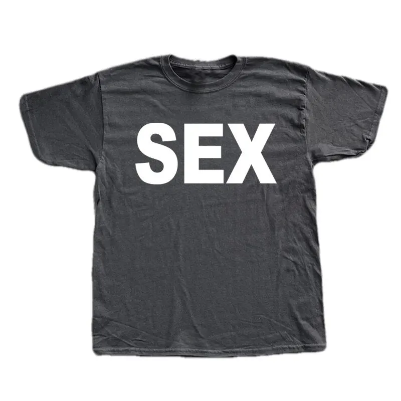 Vintage Funny SEX Print T Shirts Graphic Cotton Streetwear Short Sleeve Harajuku O-Neck T-shirt Women Clothes steetwear Tops