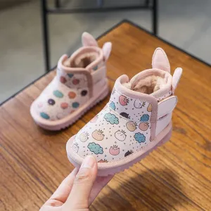 Winter Baby Girls Snow Boots Cartoon Bear Infant Toddler Shoes  S24159
