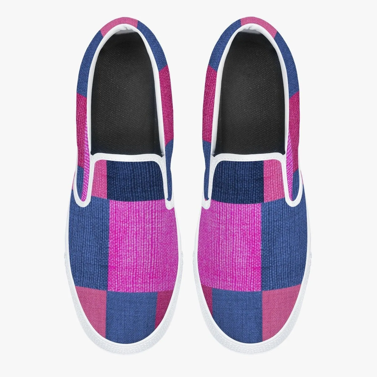 Women's Athletic Sneakers, Low Top Slip-On Canvas Sports Shoes - White