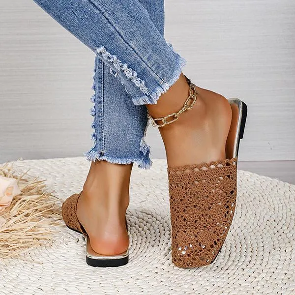 Women’s Casual Hollow Breathable Half Slippers 88160913S