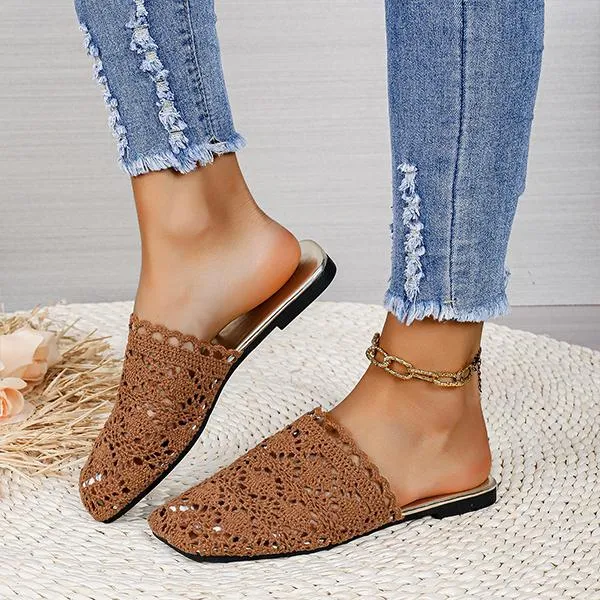 Women’s Casual Hollow Breathable Half Slippers 88160913S