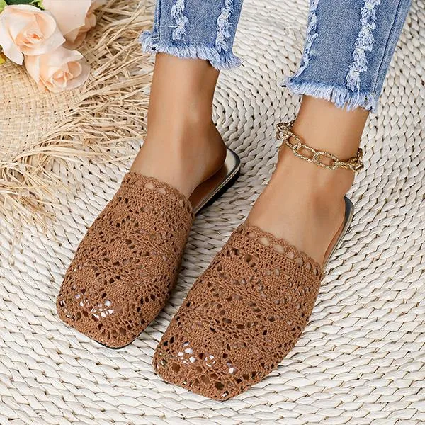 Women’s Casual Hollow Breathable Half Slippers 88160913S