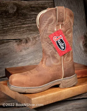 Women's Rush Rustic Tan Comp Toe Waterproof Pull-On Western Boot SE4352
