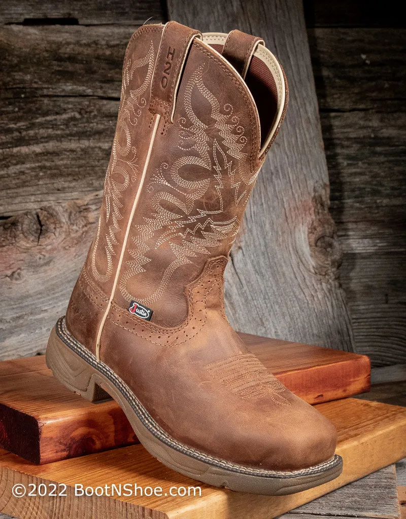 Women's Rush Rustic Tan Comp Toe Waterproof Pull-On Western Boot SE4352