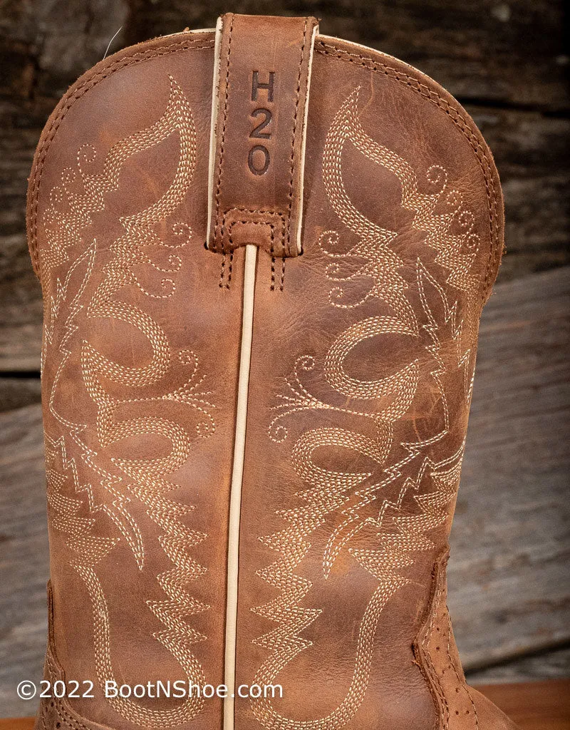 Women's Rush Rustic Tan Comp Toe Waterproof Pull-On Western Boot SE4352